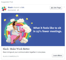 Chiến dịch quảng cáo Facebook của Slack
