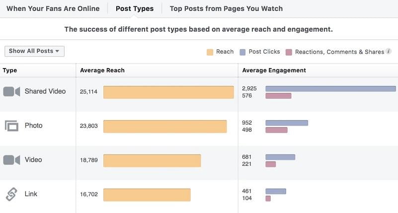 Facebook Insights Post Type