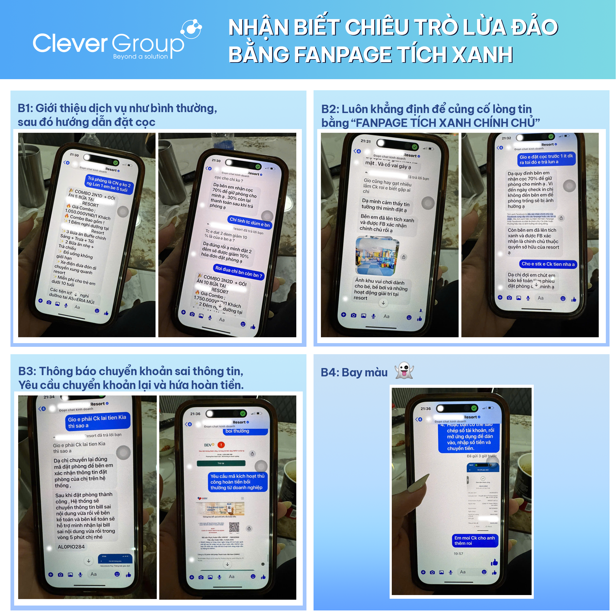 chiêu trò lừa đảo bằng fanpage tích xanh